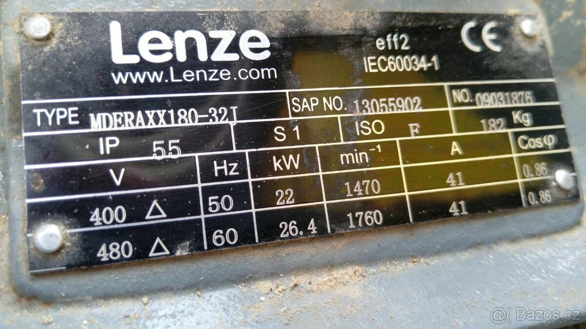 Elektromotor 22kW + kabely
