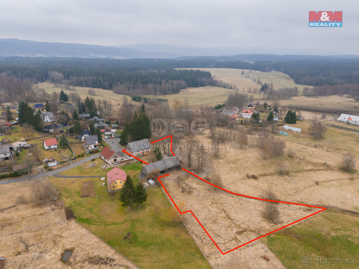 Prodej pozemku a staveb, Hradecká u Jindřichovic, 3004 m²,