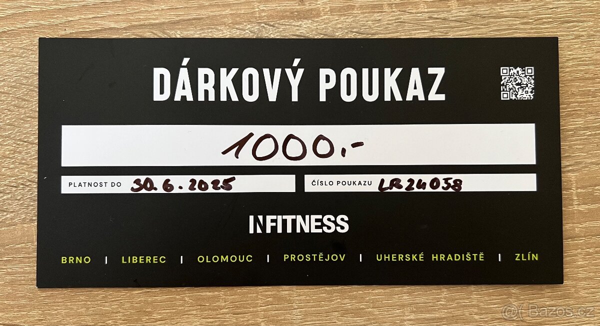 1000kc poukaz Infitness