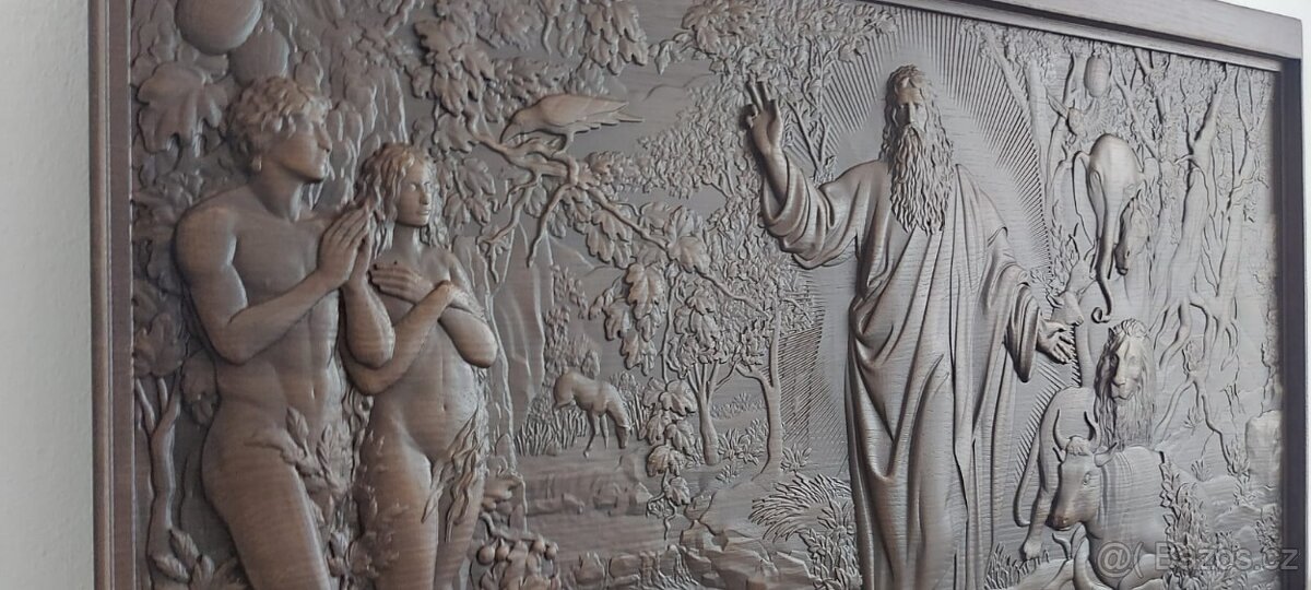 Drevený obraz 100×63cmhr.4 cm.dub