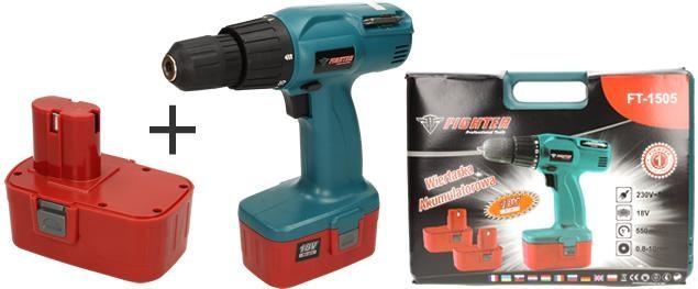 AKU vrtačka Fighter FT-1501++ 18V ++2 BATERIE