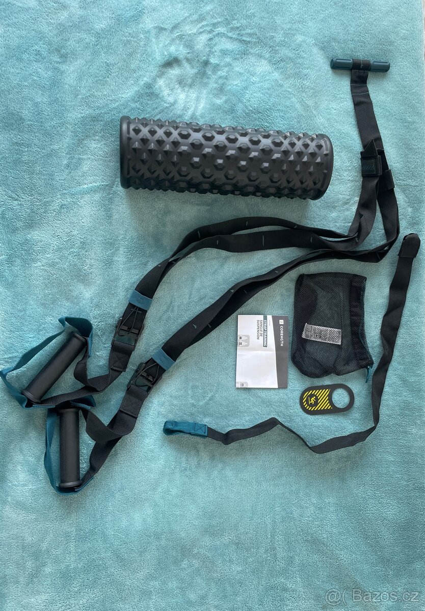 Posilovací popruhy Corength + válec Aptonia Foam roller 500