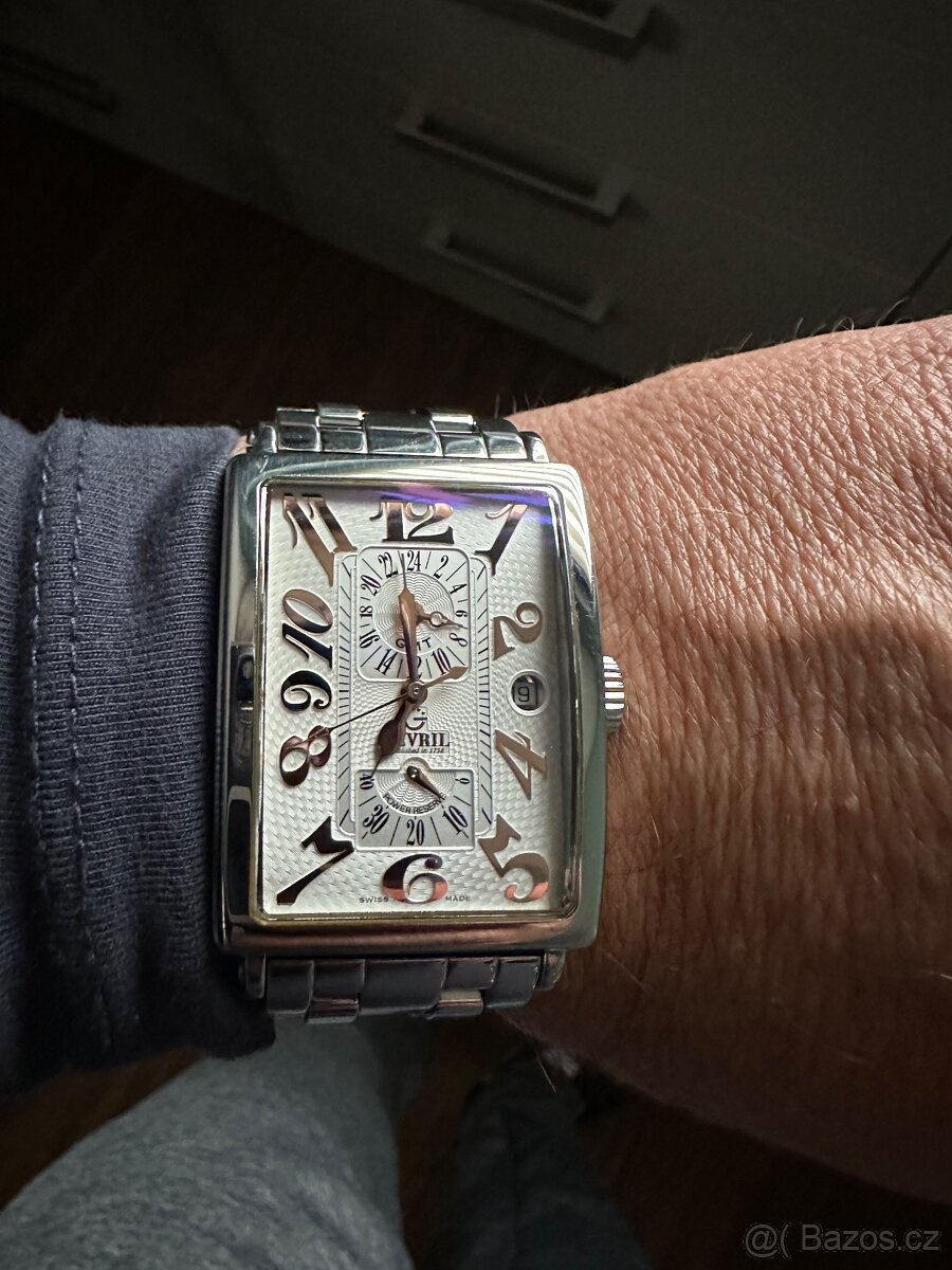 Prodám hodinky “Gevril GMT, Power reserve”