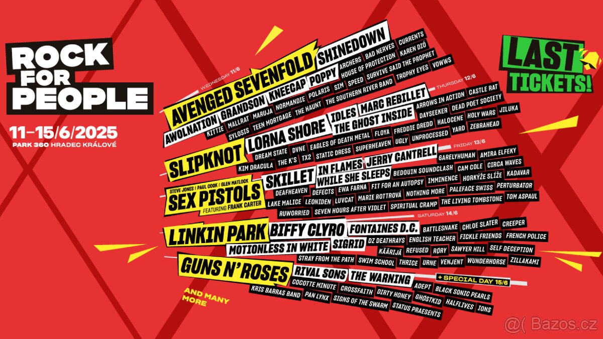 Rock For People čtyřdenní vstupenky - RFP vstupenka