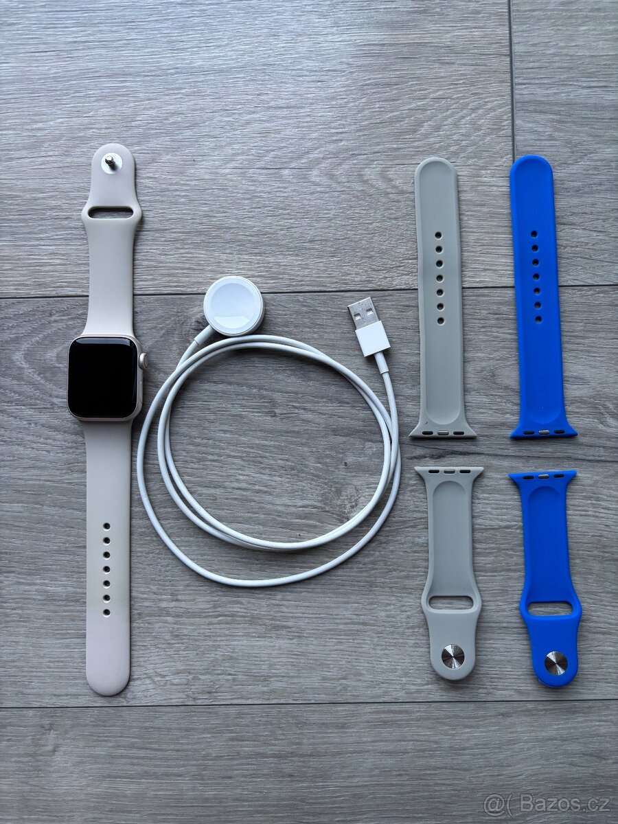 Apple Watch SE (2022) 40 mm Cellular bílý hliník s bílým řem
