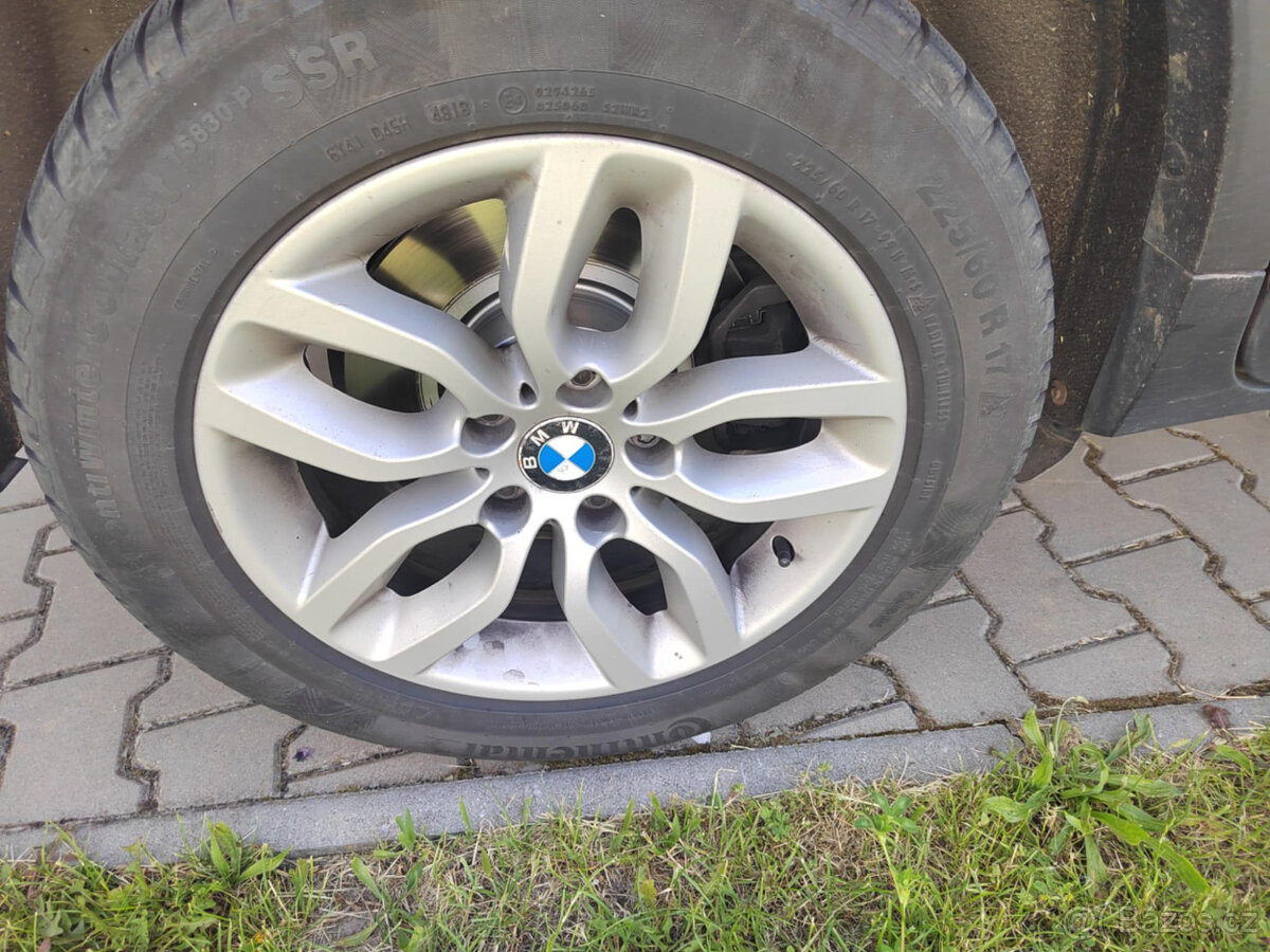 BMW X3, F25, ALU kola 4ks + pneu na dojetí zimní, 225/60/17