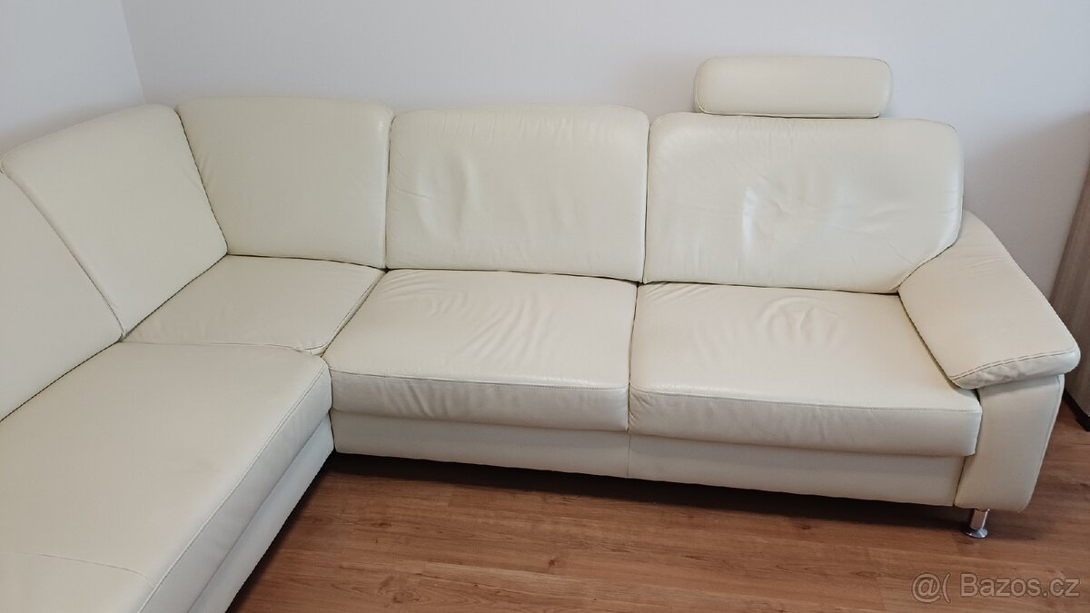 Kožená rohová sedací souprava