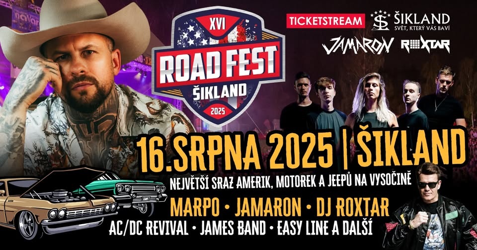 Roadfest Šikland 2025 prodám 2 vstupenky
