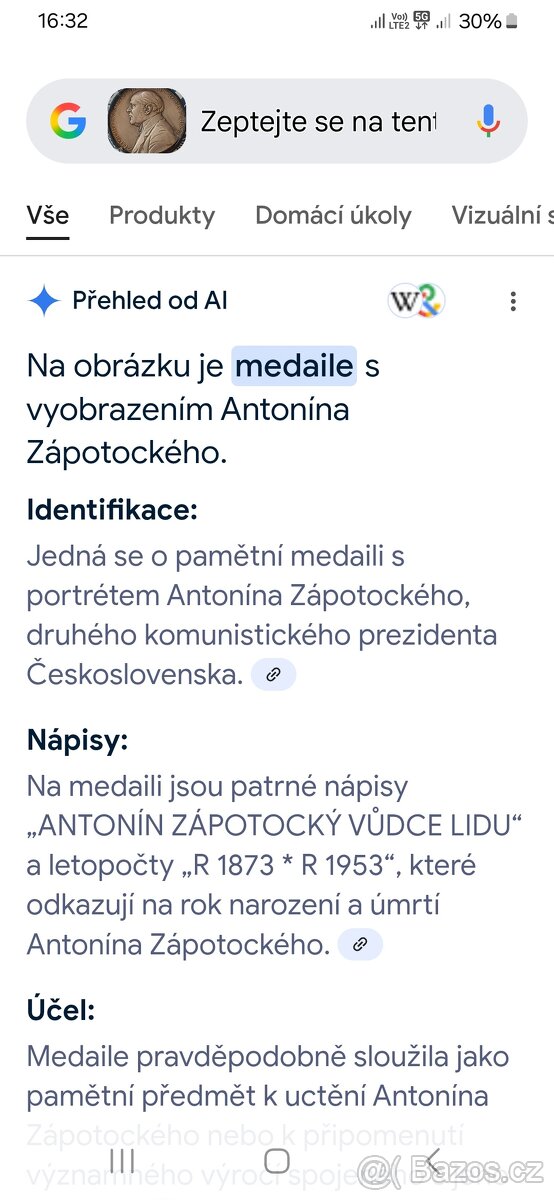 Medaile Antonín Švehla