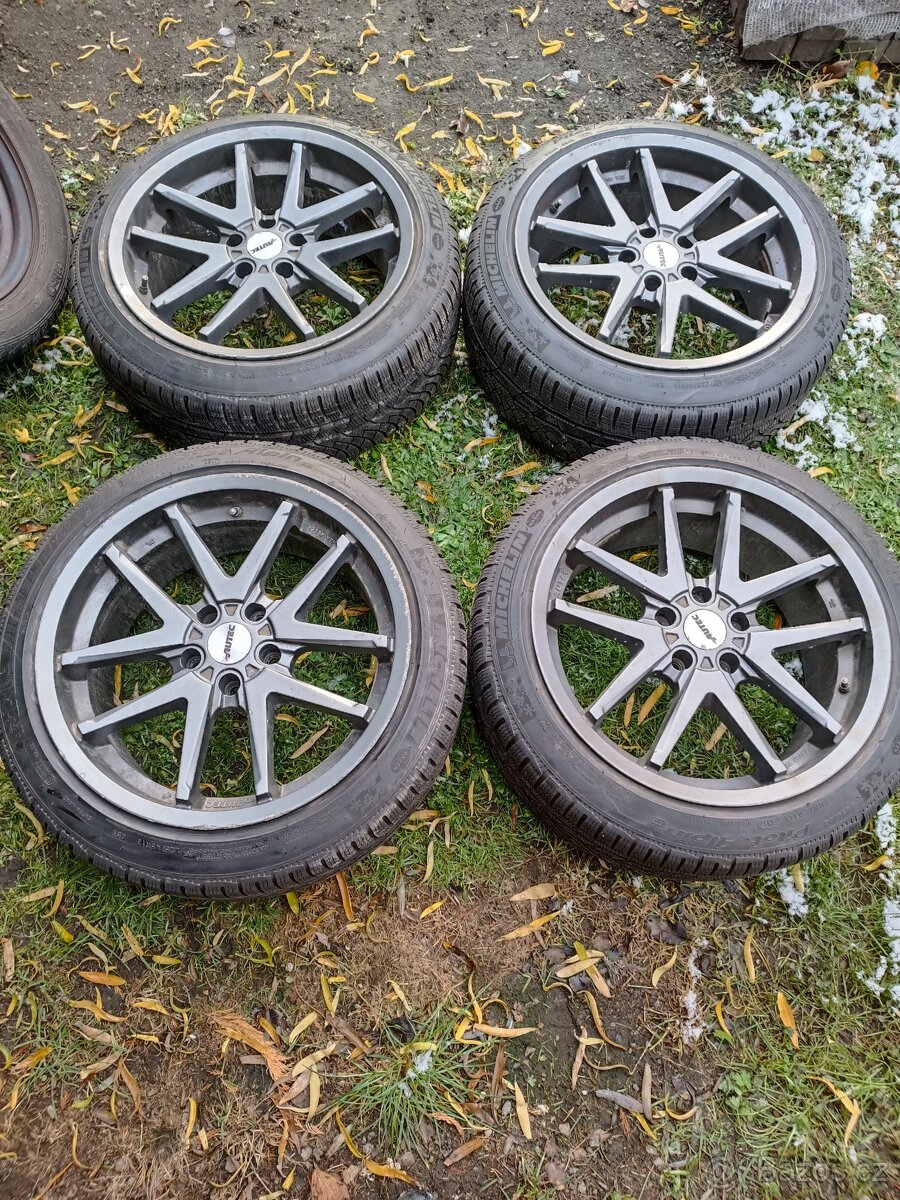 Alu kola AUTEC 5x114,3 8,5Jx18 zimní pneu Michelin