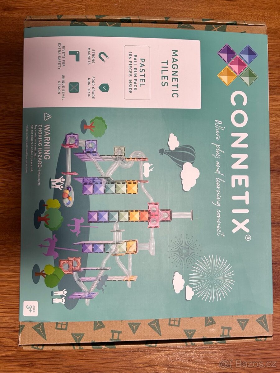 Connetix tiles pastel ball run 106 pack - kuličková dráha