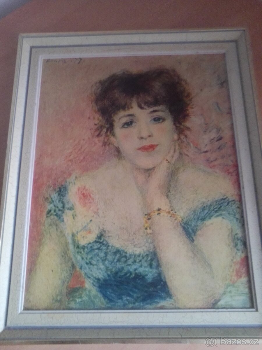 Starožitný obraz Auguste renoir - Jeanne Samary