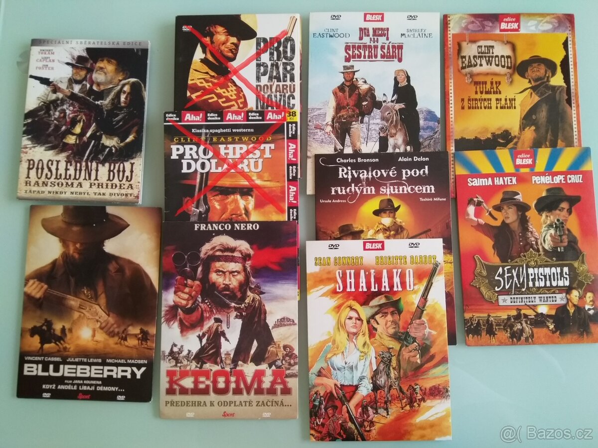 Filmy na DVD - zahraniční, westerny (edice)