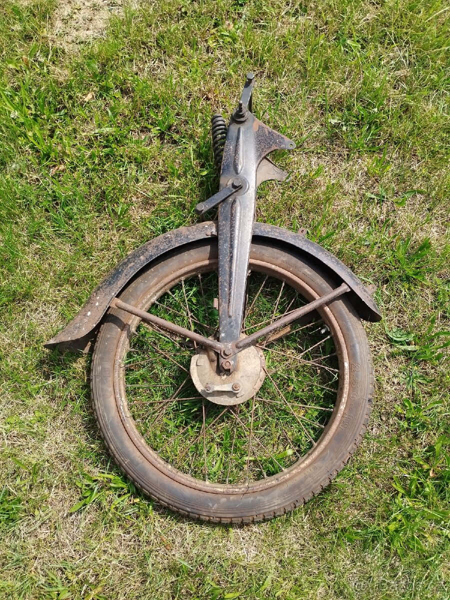 Přední vidlice NSU 125 ZDB originální stav včetně barvy