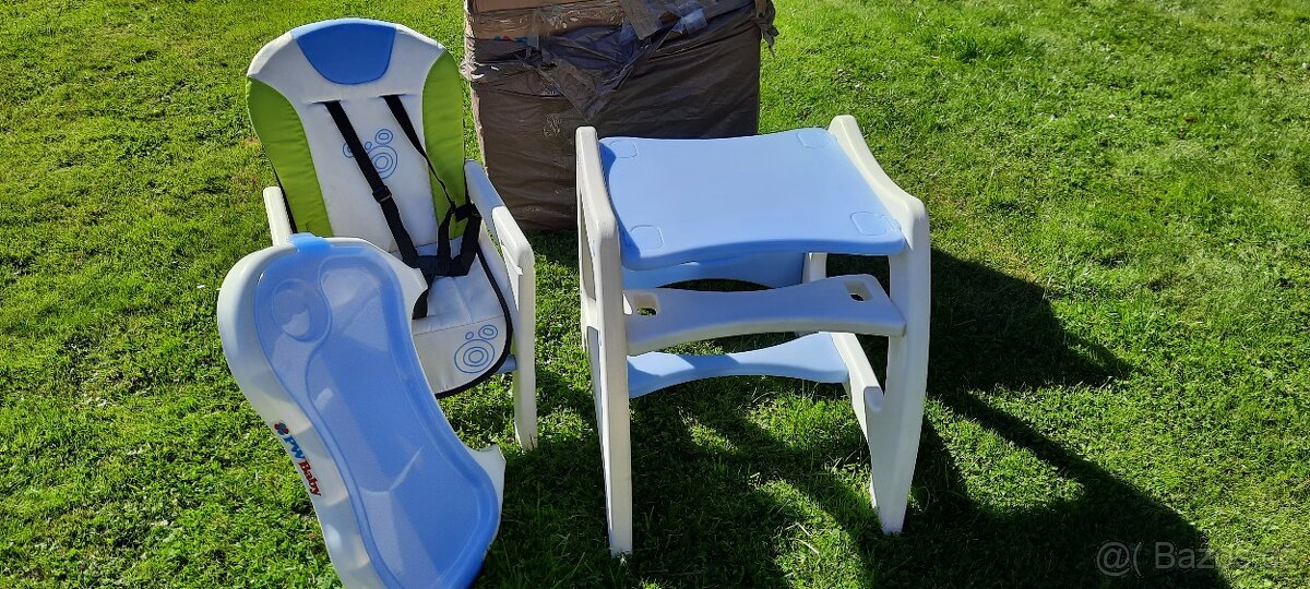 Nová rostoucí krmící židlička 3v1