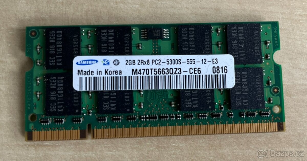 2GB DDR2 RAM do Notebooku