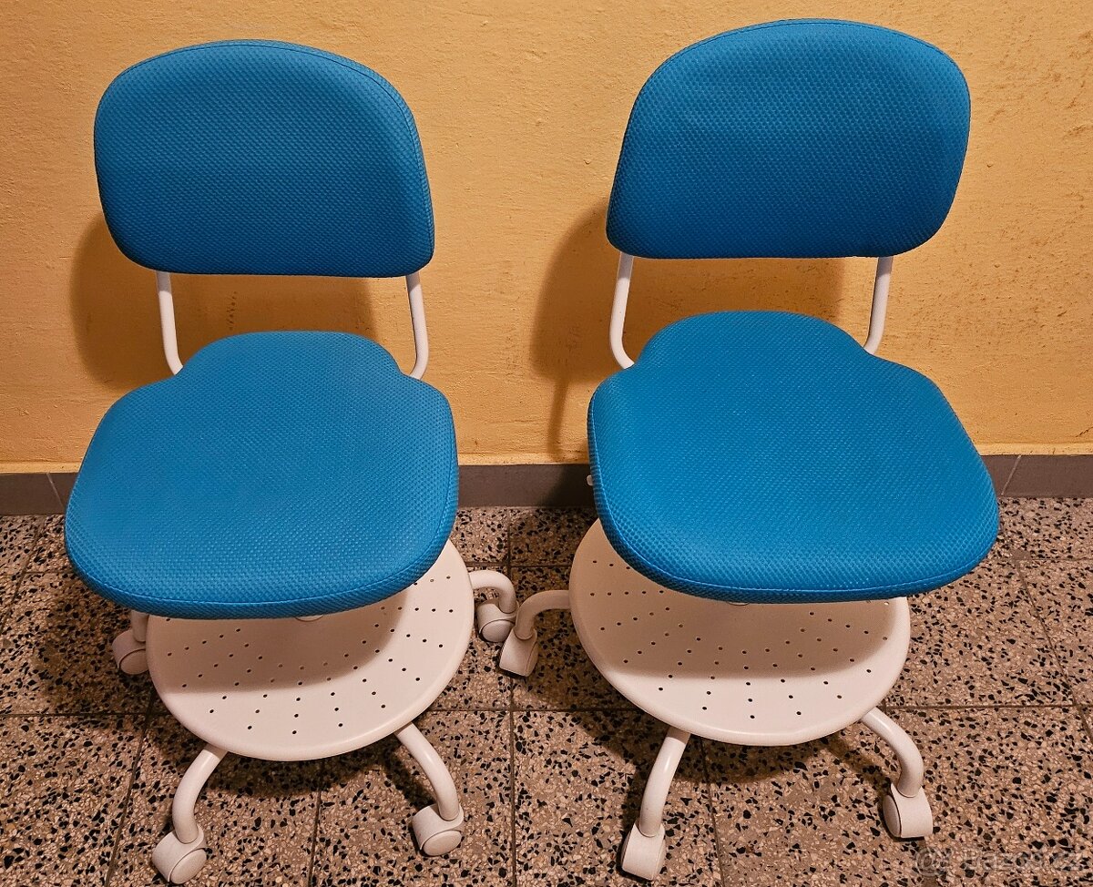 Dětská židle Ikea Vimund modrá 2ks