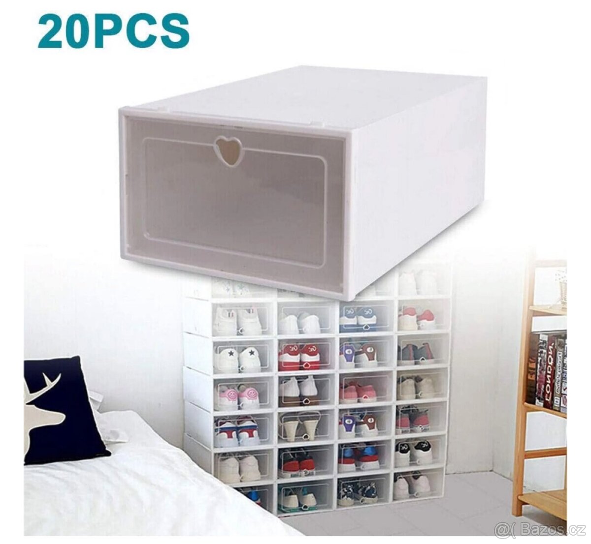 Organizér na boty s dvířkami 20-24ks - různé druhy