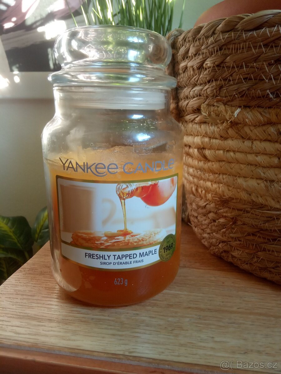 yankee candle freshly tapped maple 623g