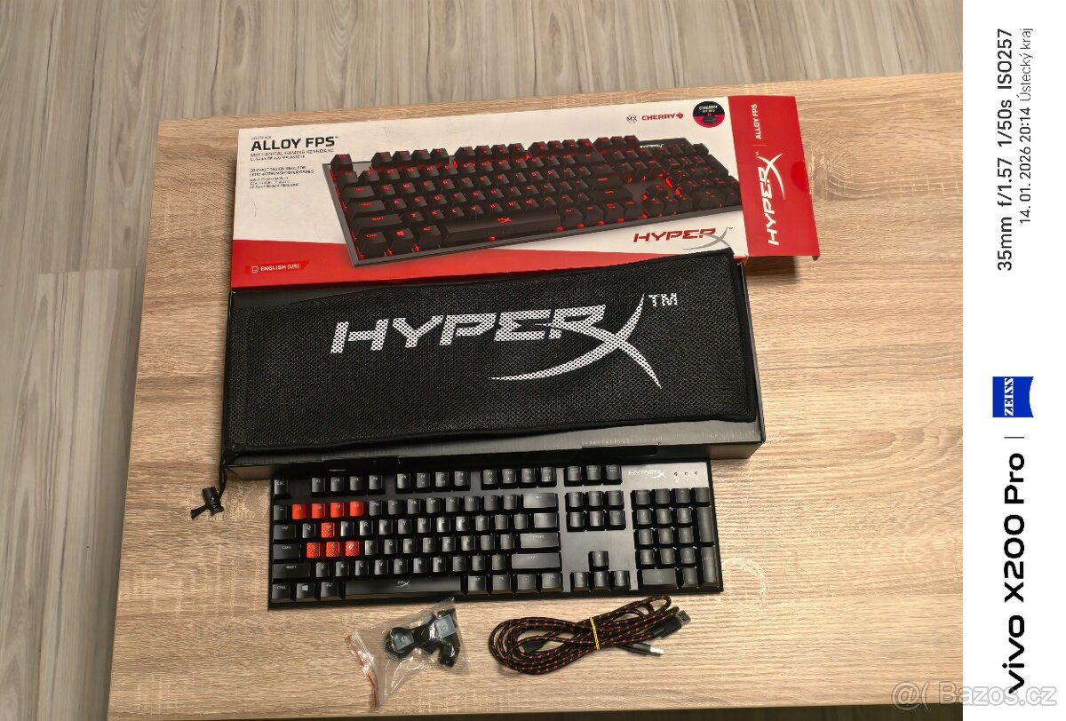 Prodám HyperX Alloy FPS Mechanical Cherry MX Red