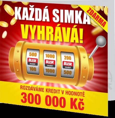 SIM karta vyherní BLESKmobil 3x