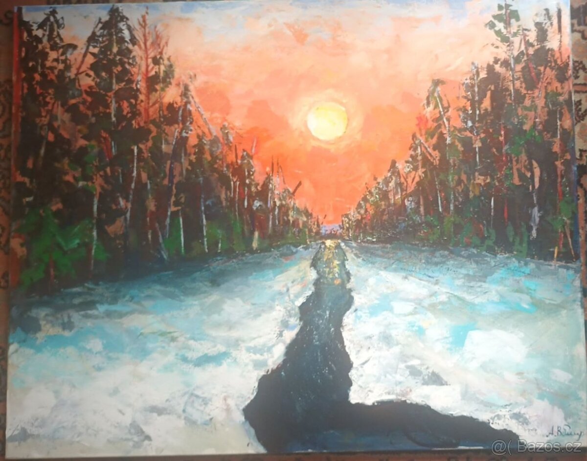 Obraz olej na plátně 80×80