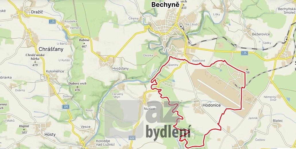 Prodej zahrady 1004 m2 Hodonice, ev.č. 10963-2