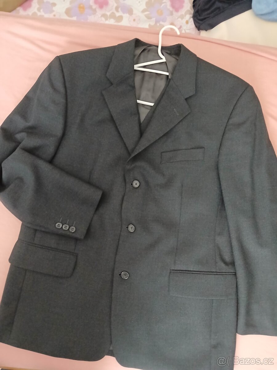 Pansky tmave sedy oblek , original LICONA STRETCH