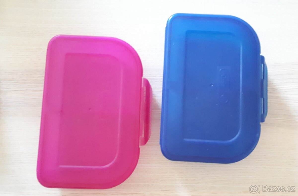 Box na svačinu modrý, růžový