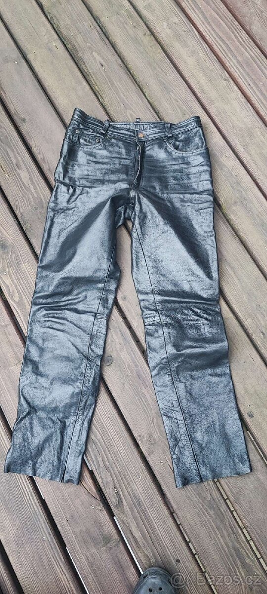 Kožené moto kalhoty pánské