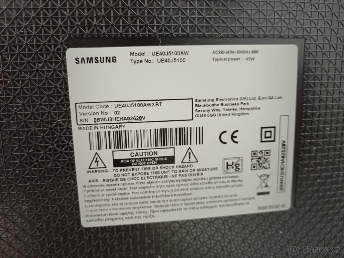 Prodám TV Samsung UE40J5100AW