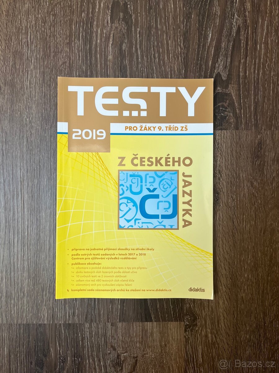Testy z českého jazyka pro žáky 9. tříd ŽS
