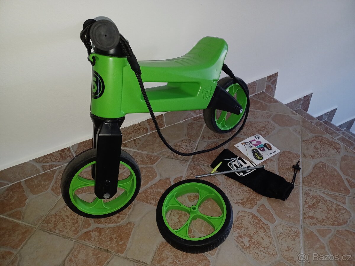 Odrážedlo Funny Wheels Rider Super Sport 2v1, zelené