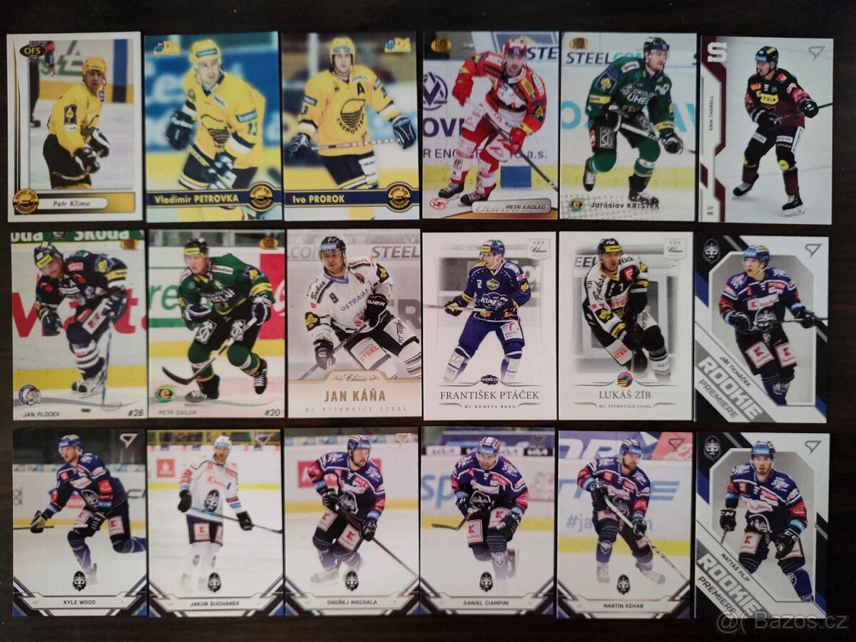 Predám hokejové karty Česká extraliga OFS a sportzoo