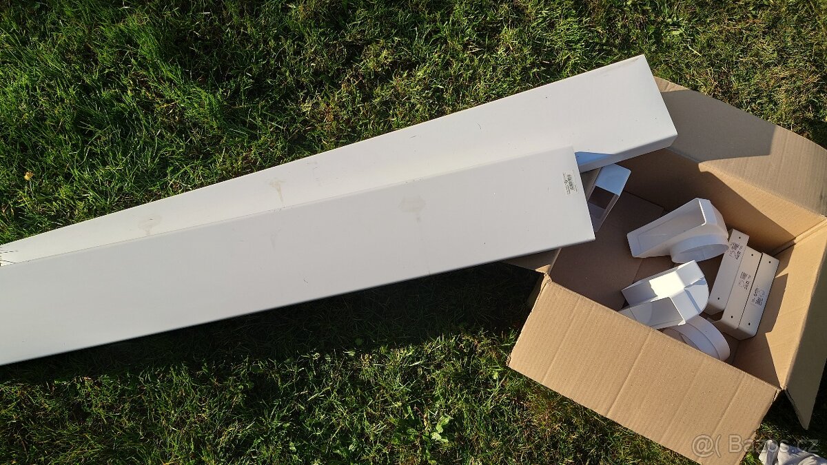 Hranaté ventilační potrubí klimatizace PVC + příslušenství