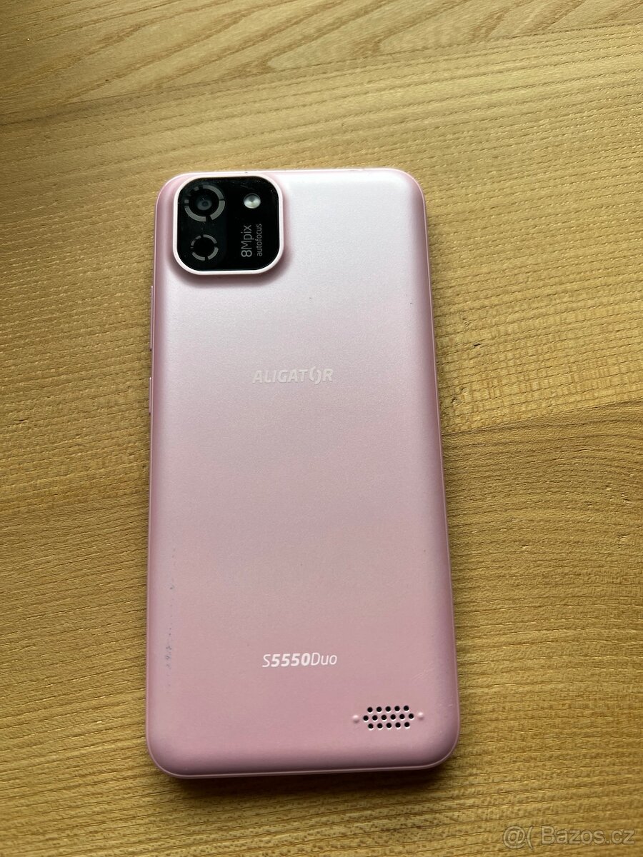 mobil Aligator S5550 Duo růžovo-zlatý
