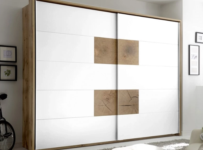 Šatní skříň Capri, dub wotan / bílá