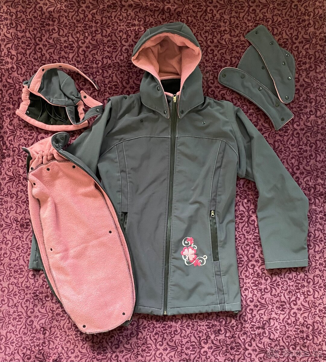 Bunda na nošení dětí softshellová s doplňky