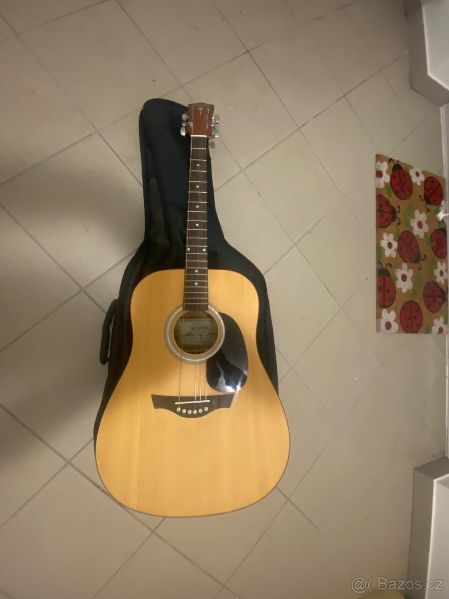 🎸 Akustická kytara Sierra WG-10NS – jako nová + příslušenst