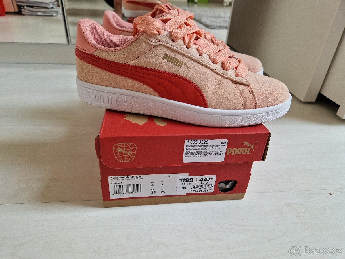 Oranžové kožené tenisky PUMA vel. 39