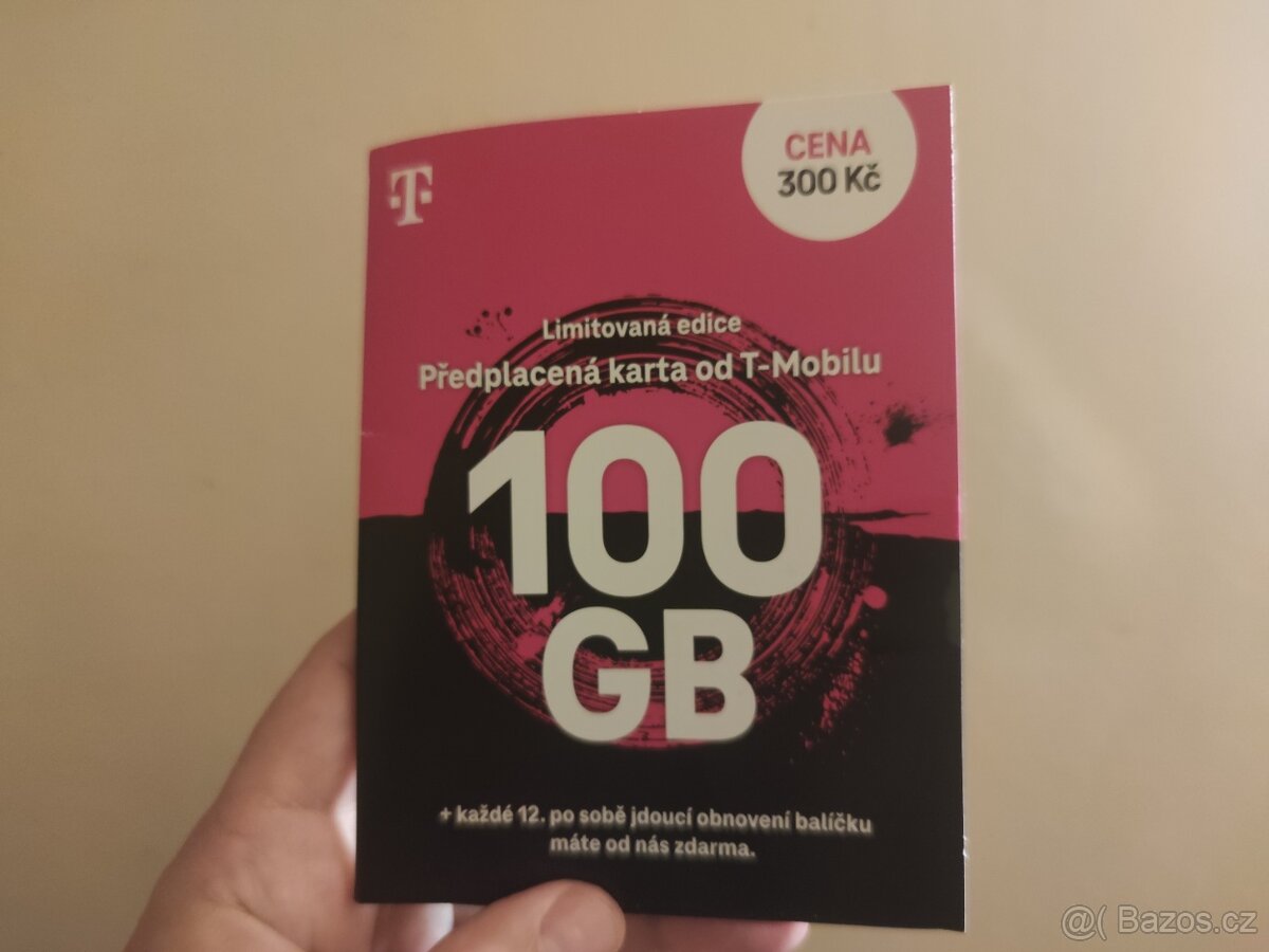 T-Mobile twist předplacená SIM karta limitovaná edice 100GB