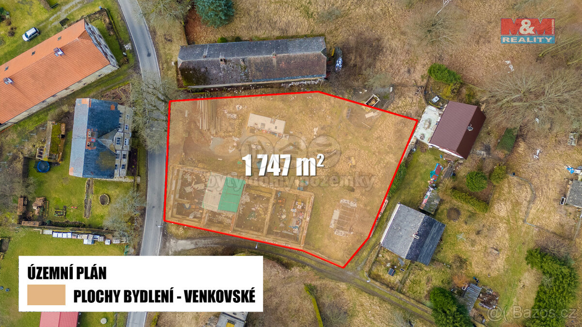 Prodej pozemku k bydlení, 1747 m², Drchlava