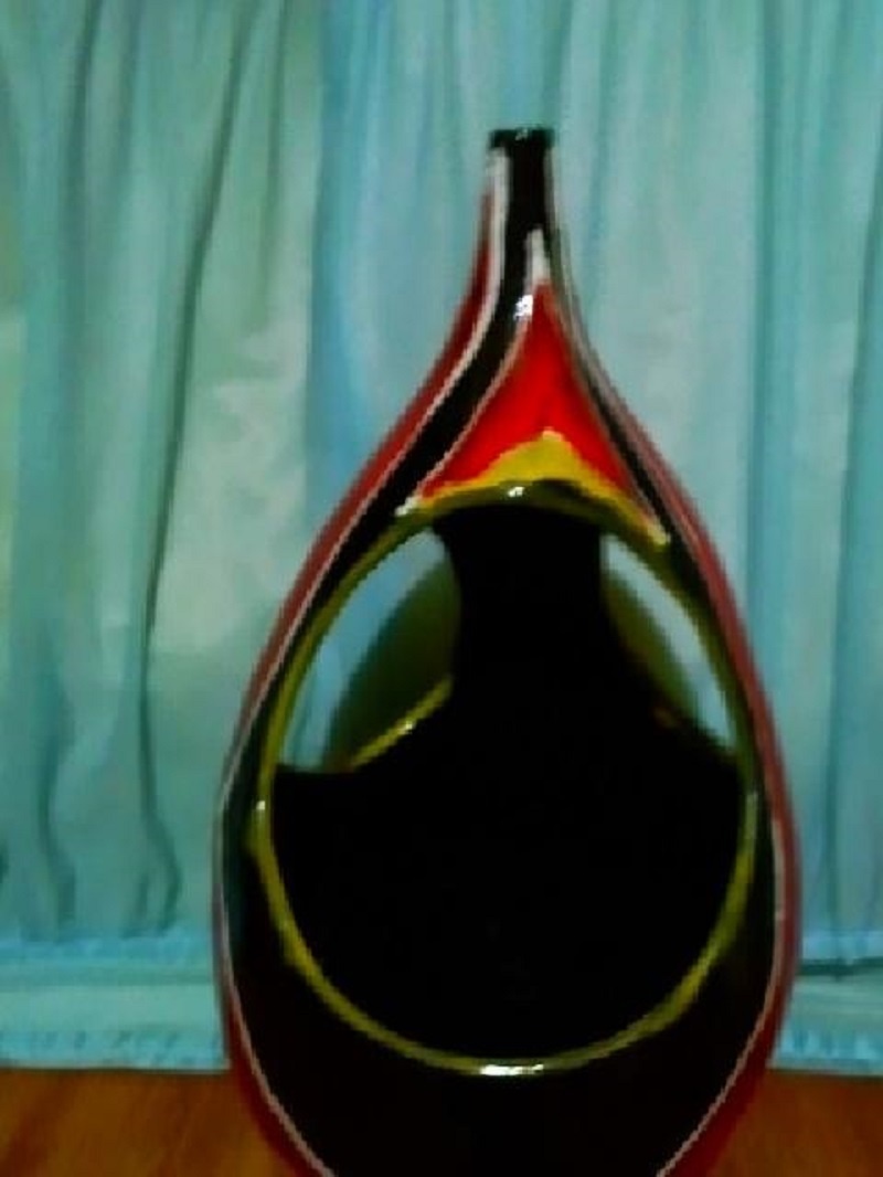 Luxusní váza keramika ART-DECO zajímaví tvar.