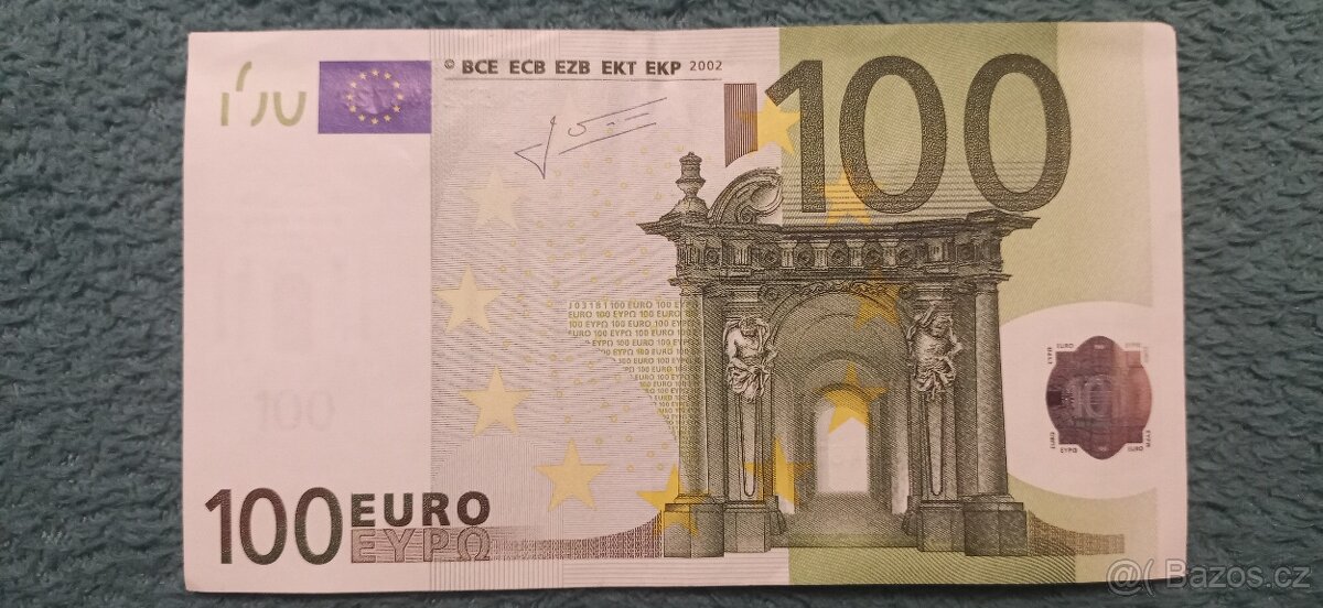 100 Euro 2002 oběh, S série