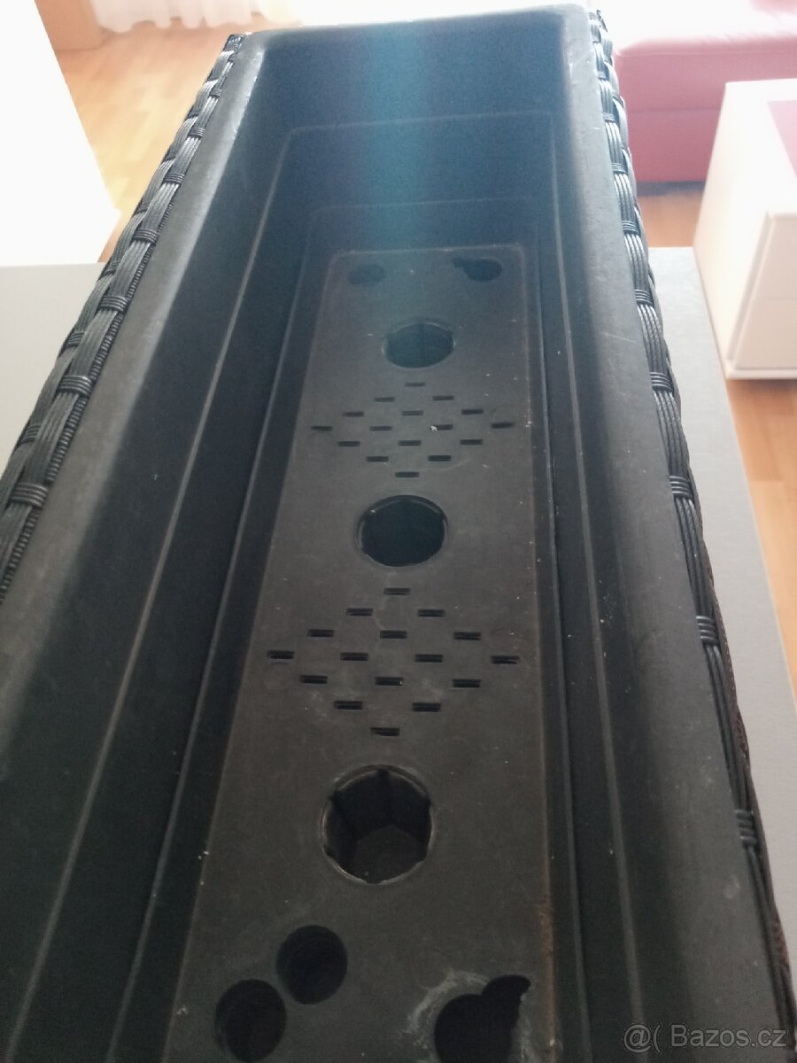 Truhlík na kvetiny 50x20 umělý ratan