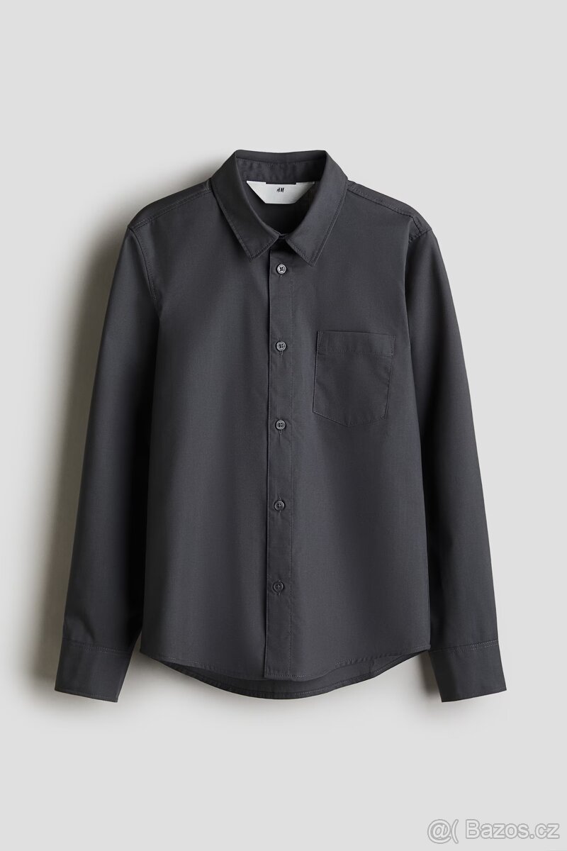 H&M košile antracitová vel. 170, top stav