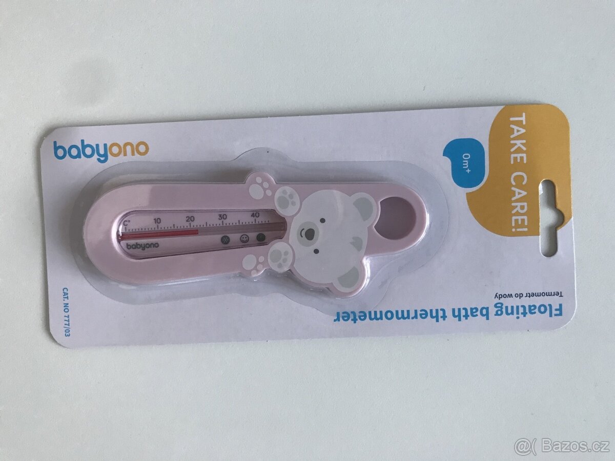 babyono teploměr medvídek růžový