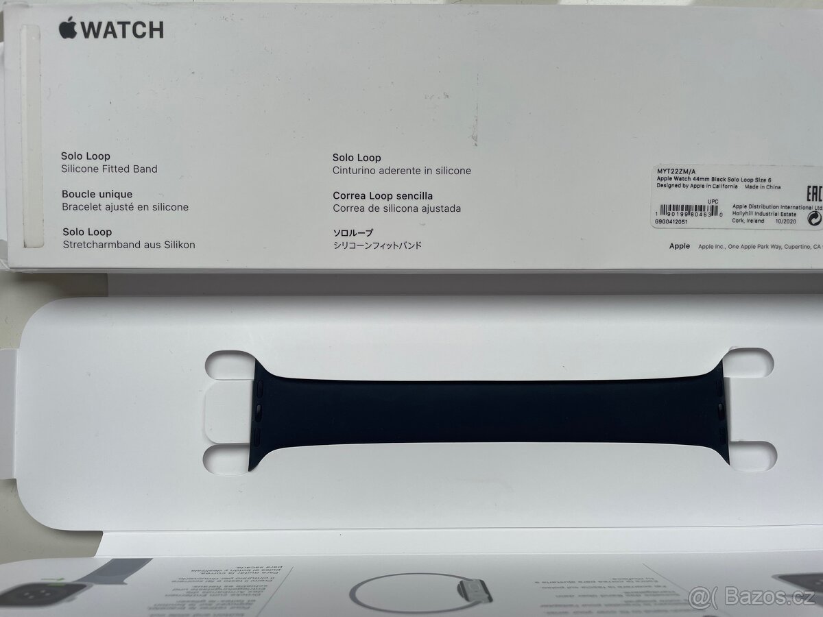 Originální řemínek Apple Watch Solo Loop 44mm černý vel. 6