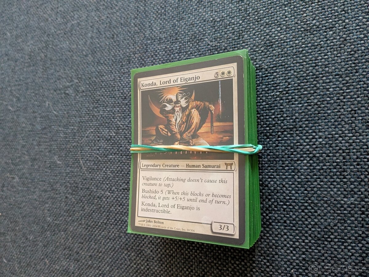 Standard balík mono-W samurajský. Magic the Gathering.