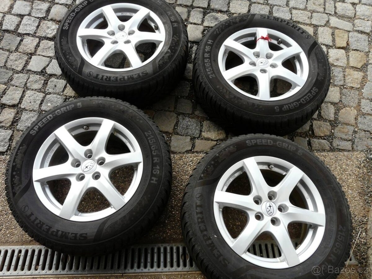 ALU KOLA + ZIMNÍ PNEU 215/65R16 SUBARU 16"